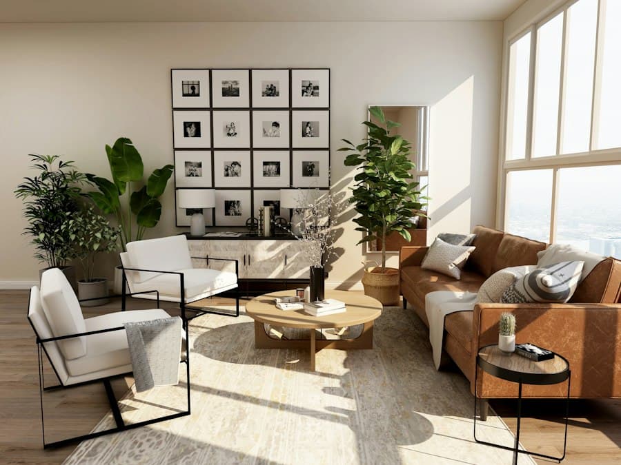 Illustratief modern interieur